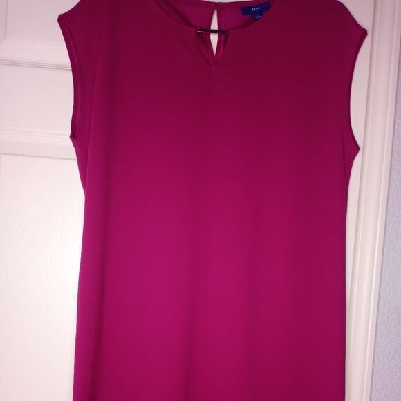 Apt.9 Women's Shift Dress Sleeveless Magenta Knee Length Size M - Picture 2 of 8